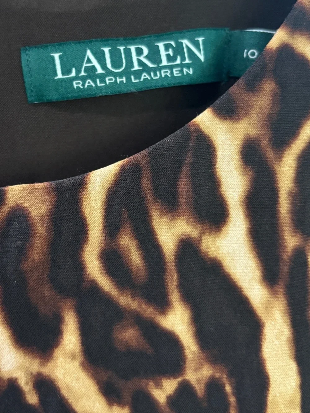 LAUREN RALPH LAUREN Animal Print Sheath Dress - Size 10 - Picture 9 of 10
